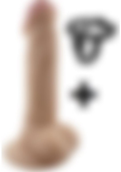 Lolita Shop Gerçek Damarlı Dokulu 20 cm Belden Bağlama Kemerli Ultra Soft Dokuda Realistik Vibratör Penis