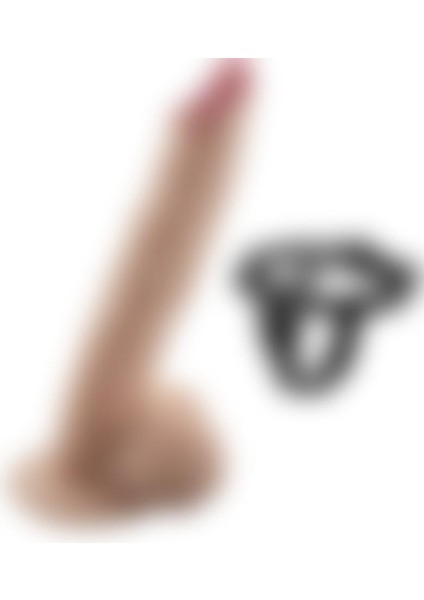 Lolita Shop Kalın Damarlı 24 cm Belden Bağlama Kemerli Ultra Soft Dokuda Realistik Penis