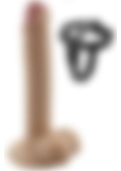 Lolita Shop Prüzsüz Ten Dokusunda 21 cm Belden Bağlama Kemerli Ultra Soft Dokuda Realistik Penis