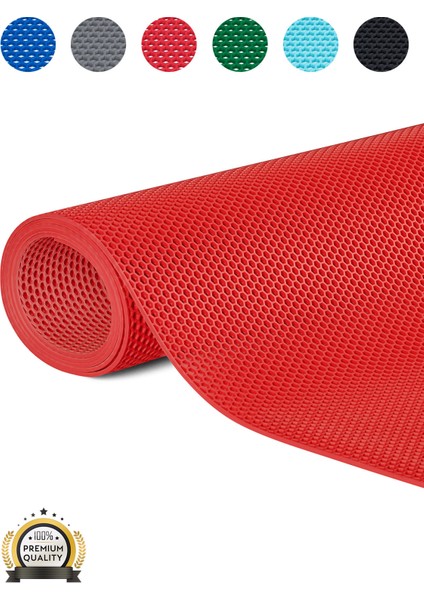 Kaydırmaz Kırmızı Bal Petek Paspas EN:90cm 90 x 220 cm