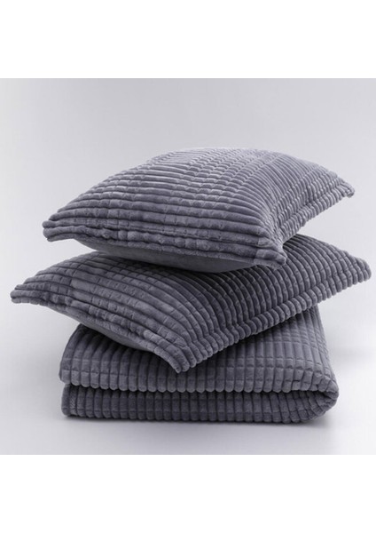 Merinos Modern Line Siyah Çift Kişilik Yatak Örtüsü Takımı