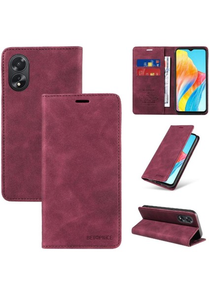 Oppo A38 4g Pu Deri Manyetik Koruyucu Folyo Cüzdan Için Kılıf (Yurt Dışından)
