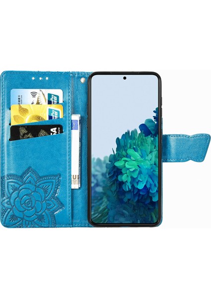 Samsung Galaxy S22 Kelebek Kanatları Narin Çiçekler Flip Darbeye Dayanıklı Deri Telefon Kılıfı ile Uyumlu (Yurt Dışından) fırsatları