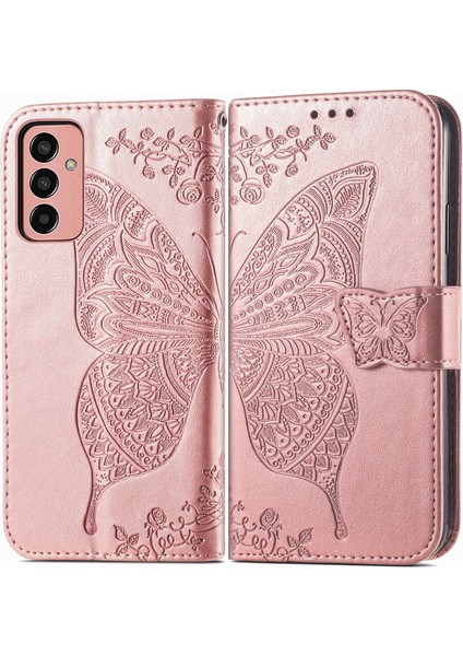 Samsung Galaxy M13 4g Kelebek Kanatları Narin Çiçekler Flip Darbeye Dayanıklı Deri Telefon Kılıfı ile Uyumlu (Yurt Dışından) modelleri