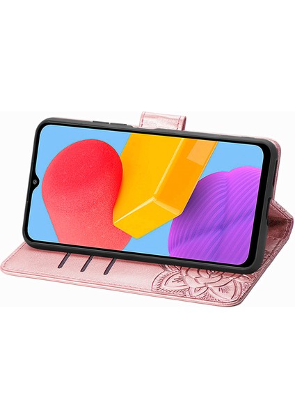 Samsung Galaxy M13 4g Kelebek Kanatları Narin Çiçekler Flip Darbeye Dayanıklı Deri Telefon Kılıfı ile Uyumlu (Yurt Dışından) fırsatları
