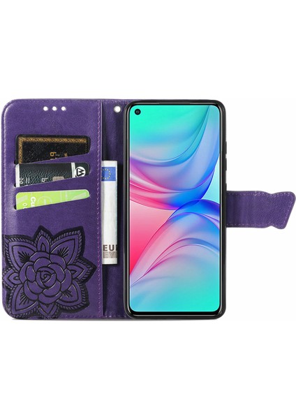Infinix Hot 10 Kelebek Kanatları Narin Çiçekler Darbeye Dayanıklı Deri Telefon Kılıfı (Yurt Dışından)