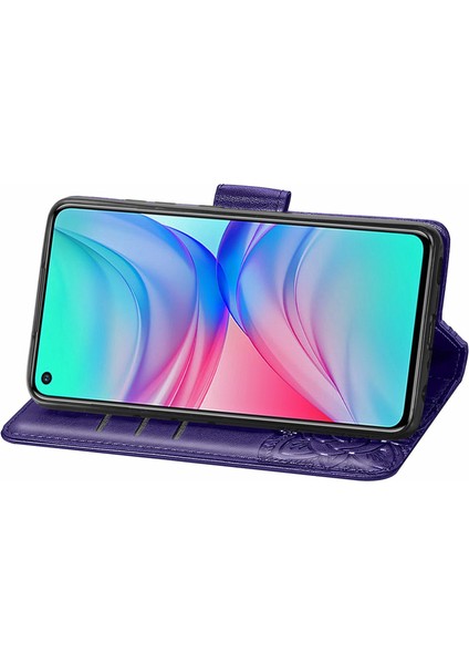 Infinix Hot 10 Kelebek Kanatları Narin Çiçekler Darbeye Dayanıklı Deri Telefon Kılıfı (Yurt Dışından)