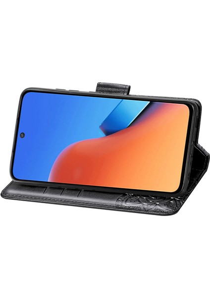 Xiaomi Redmi 12 4g Kelebek Kanatları Narin Çiçekler Darbeye Dayanıklı Deri Telefon Kılıfı (Yurt Dışından)