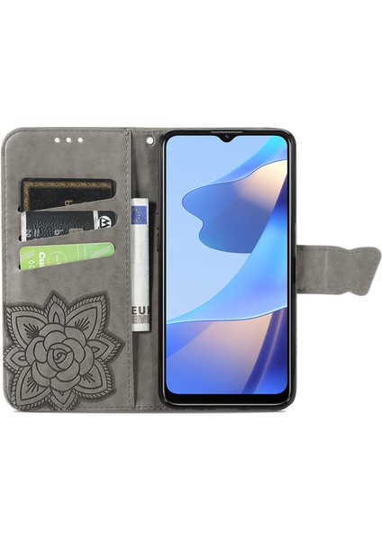 Oppo A16 Kelebek Kanatları Narin Çiçekler Darbeye Dayanıklı Deri Telefon Kılıfı (Yurt Dışından) fırsatları