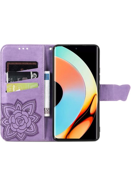 Realme 10 Pro Plus Kelebek Kanatları Narin Çiçekler Darbeye Dayanıklı Deri Telefon Kılıfı (Yurt Dışından) fırsatları