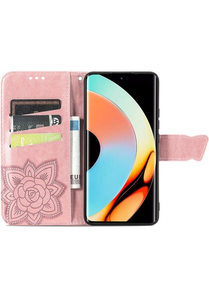 Realme 10 Pro Plus Kelebek Kanatları Narin Çiçekler Darbeye Dayanıklı Deri Telefon Kılıfı (Yurt Dışından) fırsatları