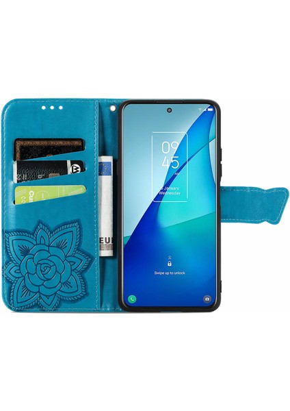 Tcl 20 S Kelebek Kanatları Narin Çiçekler Darbeye Dayanıklı Deri Telefon Kılıfı (Yurt Dışından) modelleri