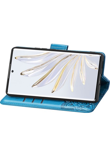 Honor 70 Kelebek Kanatları Narin Çiçekler Flip Darbeye Dayanıklı Deri Telefon Kılıfı ile Uyumlu (Yurt Dışından) indirimleri