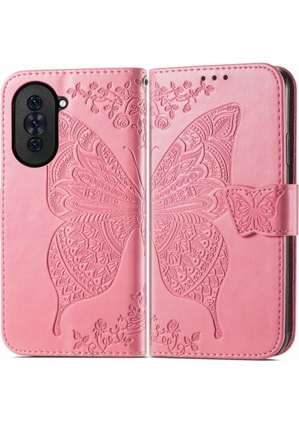 Huawei Nova 10 Pro Kelebek Kanatları Narin Çiçekler Flip Darbeye Dayanıklı Deri Telefon Kılıfı ile Uyumlu (Yurt Dışından) modelleri