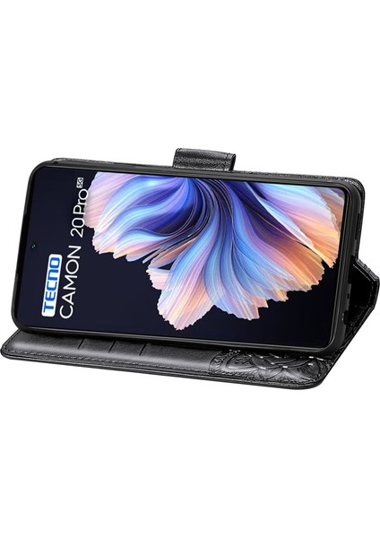 Tecno Camon 20 Pro 5g Kelebek Kanatları Narin Çiçekler Darbeye Dayanıklı Deri Telefon Kılıfı (Yurt Dışından) indirimleri