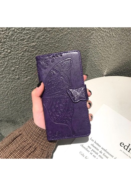 Xiaomi Poco M4 Pro Kelebek Kanatları Narin Çiçekler Flip Darbeye Dayanıklı Deri Telefon Kılıfı ile Uyumlu (Yurt Dışından)