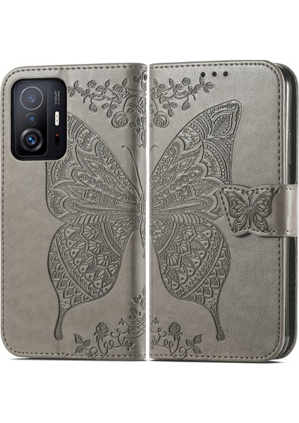 Xiaomi 11T/11T Pro Kelebek Kanatları Narin Çiçekler Flip Darbeye Dayanıklı Deri Telefon Kılıfı ile Uyumlu (Yurt Dışından) indirimleri