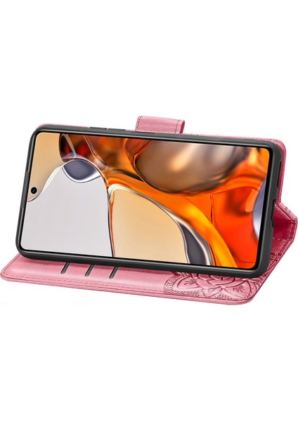 Xiaomi 11T/11T Pro Kelebek Kanatları Narin Çiçekler Flip Darbeye Dayanıklı Deri Telefon Kılıfı ile Uyumlu (Yurt Dışından) indirimleri