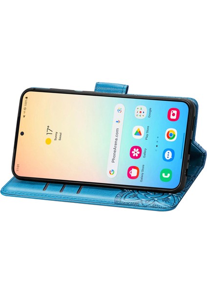 Samsung Galaxy S24 Plus Kelebek Kanatları Narin Çiçekler Flip Darbeye Dayanıklı Deri Telefon Kılıfı ile Uyumlu (Yurt Dışından) indirimleri