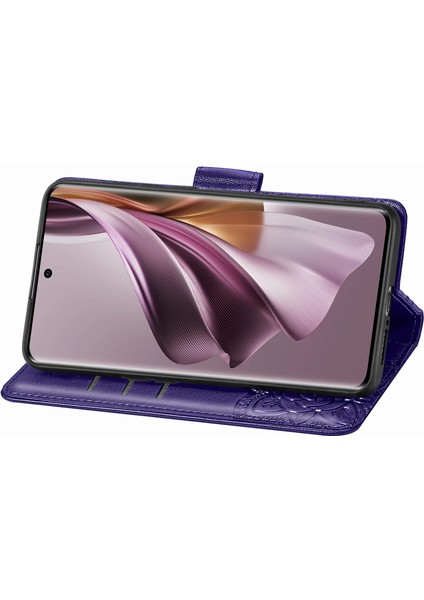 Oppo Reno 10 PRO5G Kelebek Kanatları Narin Çiçekler Darbeye Dayanıklı Deri Telefon Kılıfı (Yurt Dışından) indirimleri