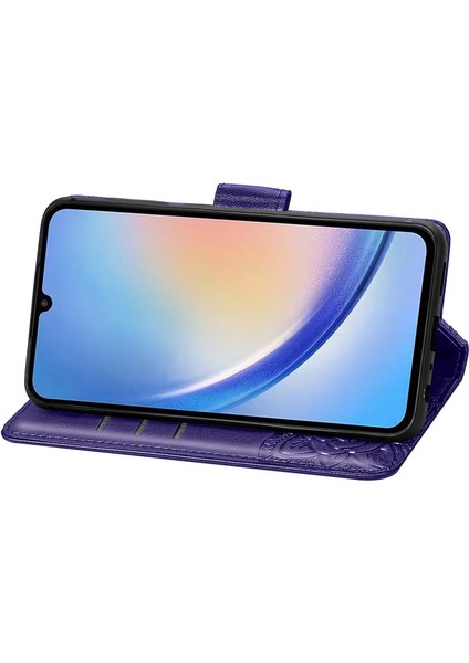 Samsung Galaxy A34 5g Kelebek Kanatları Narin Çiçekler Flip Darbeye Dayanıklı Deri Telefon Kılıfı ile Uyumlu (Yurt Dışından) indirimleri