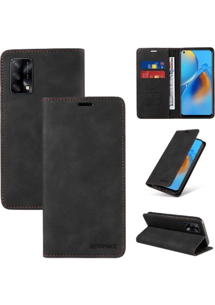 Oppo Için Kılıf A74 4G/A95 4g Koruyucu Manyetik Folio Cüzdan Pu Deri (Yurt Dışından)
