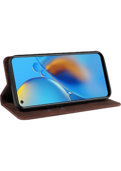 Oppo Için Kılıf A74 4G/A95 4g Koruyucu Manyetik Folio Cüzdan Pu Deri (Yurt Dışından) modelleri
