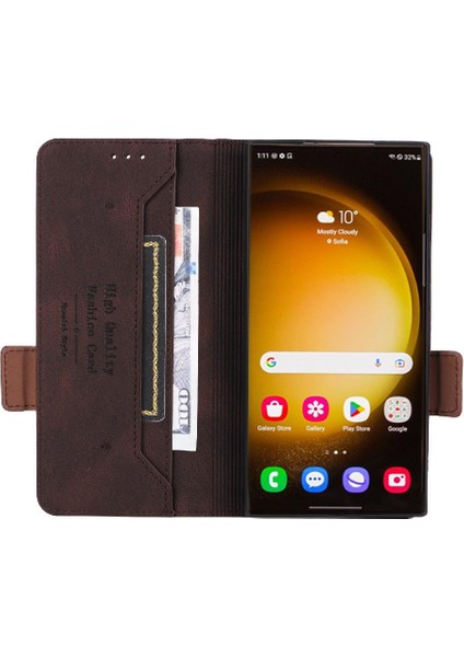 Kart Tutucu Kickstand Kart Folio ile Samsung Galaxy S24 Ultra Için Kılıf (Yurt Dışından) indirimleri