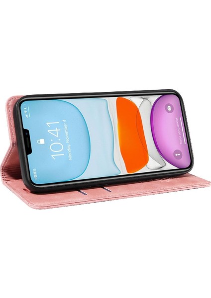 Iphone 11 Için Kılıf Pro Max Manyetik Koruyucu Folyo Cüzdan Pu Deri (Yurt Dışından)