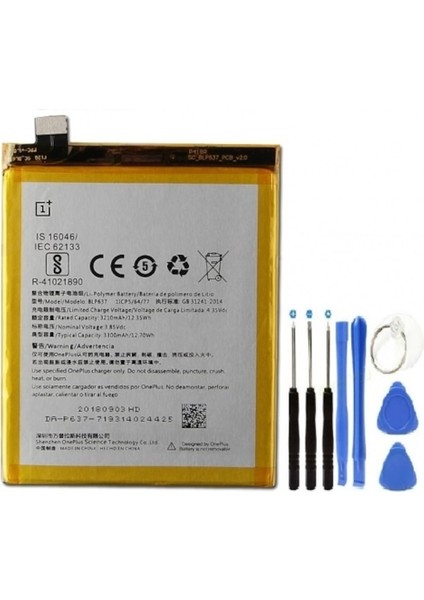 Oneplus 5 Pil Batarya + Tamir Seti BLP637