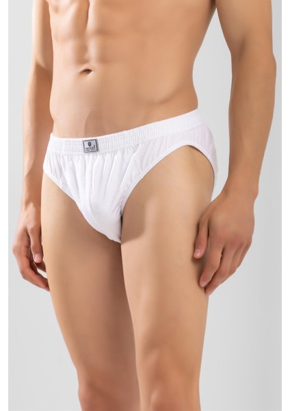 Erkek Pamuklu Beli Lastikli Düz Slip Külot 3'lü Paket Beyaz fiyatları