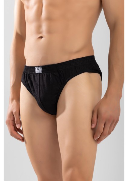 Erkek Pamuklu Beli Lastikli Düz Slip Külot 3'lü Paket Siyah fiyatları
