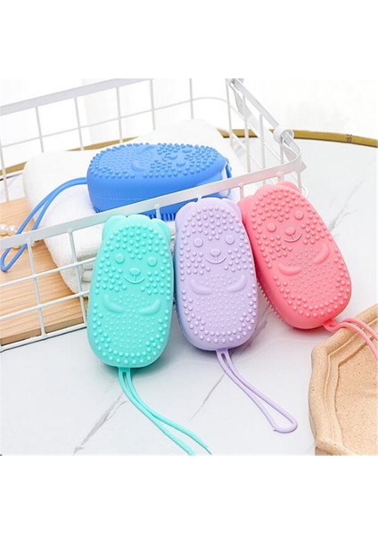 Silikon Vücut Scrubber Banyo Peeling Fırçalama Sünger Duş Fırçası Exfoliator Cilt Bakımı Temizleyici Ölü Cilt Sökücü Banyo Araçları (Yurt Dışından) modelleri