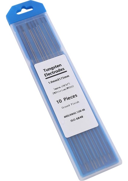 Kaynak Tungsten Elektrotları Kaynak Tungsten WY20 Kaynak Tungsten WY20 Mavi Kafa Tungsten Iğne 10 Paket 1.0 x 175MM (Yurt Dışından)