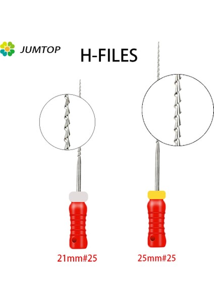 Adet/paket Diş Dosyaları El Kullanımı H Dosyaları 21/25MM Paslanmaz Çelik Endodontik Kök Kanal Dosyaları Diş Hekimi Araçları Diş Laboratuvarı Aletleri (Yurt Dışından) fırsatları