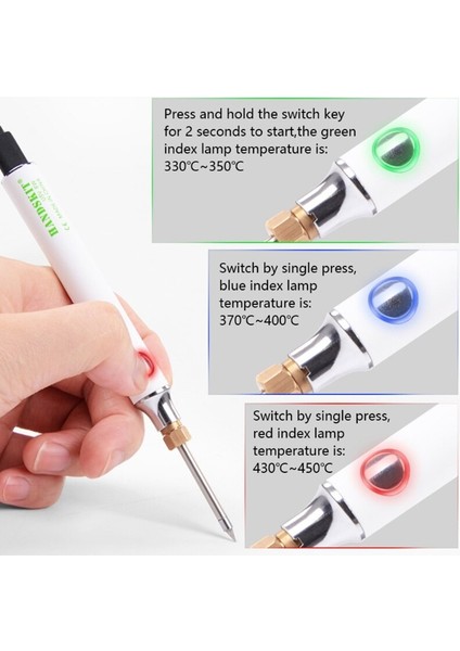 Mini 8W Havya Kiti Dıy Kaynak Kullanımı Için USB Şarj Kaynak Demir Ipuçları (Yurt Dışından) indirimleri
