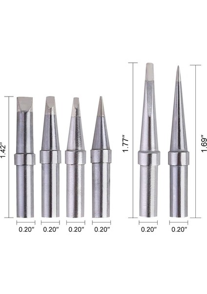 Lehim Uçları 6 Adet Et Havya Yedek Uçları WES51/50,WESD51,PES51 / 50,WE1010NA WCC100 LR21 Et Uç Serisi (6pcs-01) (Yurt Dışından) modelleri