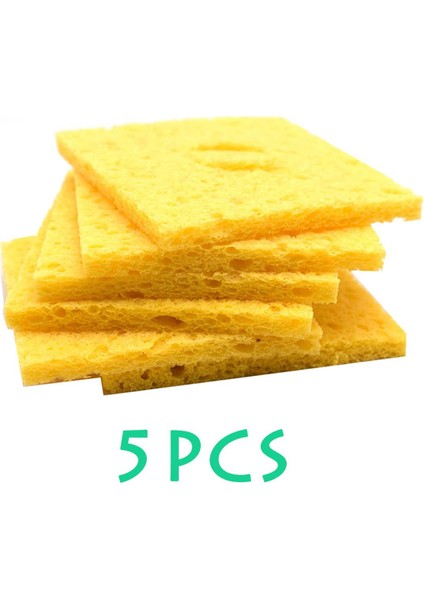 5/10 Adet Sarı Lehimleme Temizleme Süngeri Temizleyici Kalıcı Elektrikli Kaynak Havya Temiz Kaynak Ucu Kafa (Yurt Dışından)