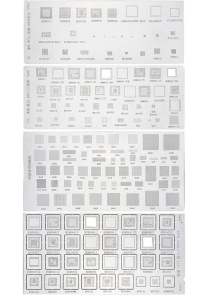 Adet Evrensel Bga Şablon Mtk Msm Samsung Huawei Xiaomi iPad Cpu Ram Pm Ic Reball Pin Doğrudan Isı Şablonu (Yurt Dışından)