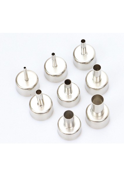 Isı Tabancası Uçları-8 x Nozul-Gümüş (Yurt Dışından)