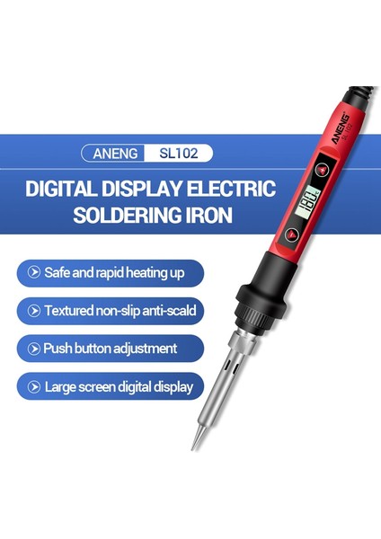 Aneng SL102 LED Dijital Sabit Sıcaklık Ayarlanabilir Elektrikli Havya 60 W Tamir Kaynak Aracı (Yurt Dışından) fırsatları