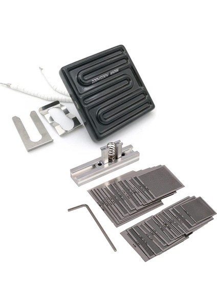 Takım Üst Seramik Isıtıcı Isıtma Plakası ve 1 Takım Doğrudan Isıtma Bga Şablonlar Şablonları + Fikstür Kalay Lehim Topu Araçları (Yurt Dışından)