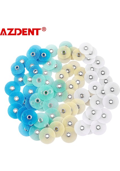 Azdent Diş Parlatma Diskleri Brüt Azaltma Şekillendirme Mandrel Çizgili Seti 80 Adet Diş Hekimliği Malzemeleri Diş Beyazlatma Araçları (Yurt Dışından)