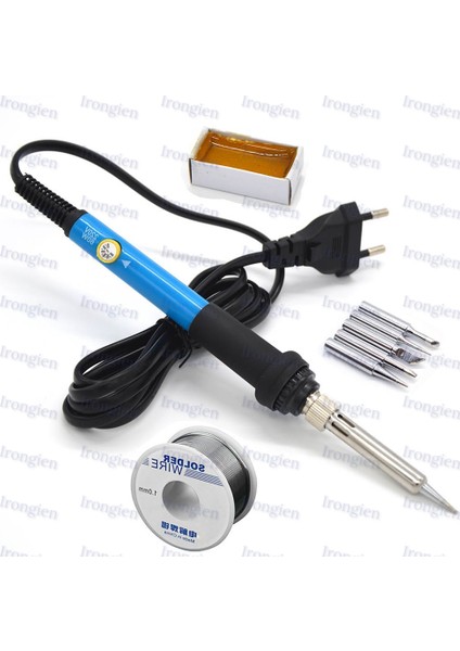 Elektrikli Havya Kitleri 220V 110V 60W Ab/abd Sıcaklık Ayarlanabilir Kaynak Onarım Aracı Kalay Soder Tel 5 Demir Ipuçları (Yurt Dışından) modelleri
