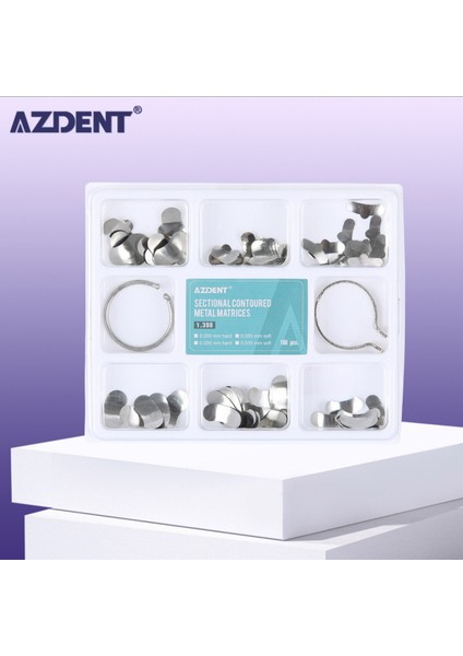 100 Adet/kutu Azdent Dental Matris Kesit Konturlu Metal Malzeme Springclip NO.1.330 Matrisler Dentsit Araçları (Yurt Dışından)