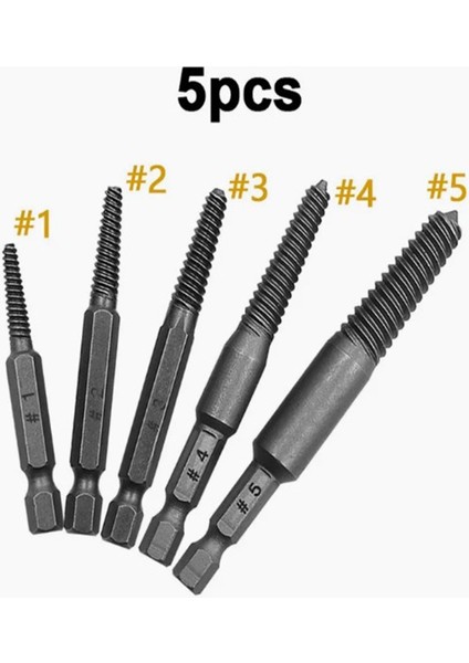 Le 5 Adet Vida Çıkarıcı 52MM/83MM/61MM/66MM/75MM Yüksek Sertlik Aşınmaya Dayanıklı Merkezi Matkap Uçları Kırık El Aleti (Yurt Dışından) indirimleri