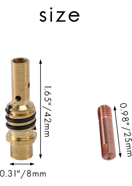 17 Adet/takım 15AK Mig/mag Kaynak Memesi Iletişim Ipuçları 0.8X25MM M6 Gaz Konektörü Tutucu Seti (Yurt Dışından) indirimleri