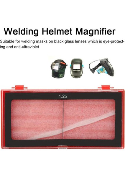 Ark Kaynağı Büyüteç Lens Kaynakçı Ekran Kask Cam Diyoptri 1.25 Parlama Önleyici Kaynak Maskesi Gözlük (Yurt Dışından)