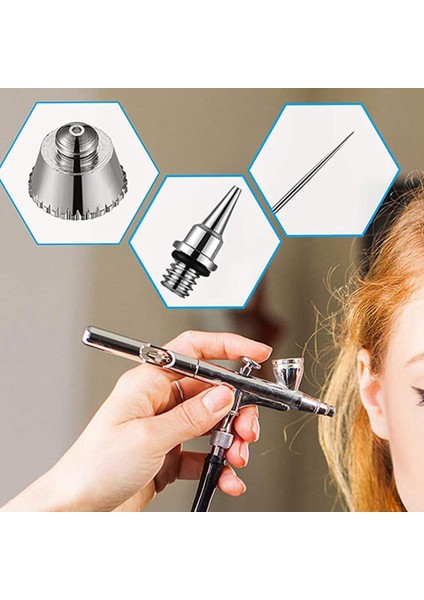10 Adet Airbrush Memesi Iğne Memesi Kapağı Kiti Anahtarı ile Airbrush Püskürtücü Aksesuarları Için Airbrush Yedek Parçalar (Yurt Dışından)