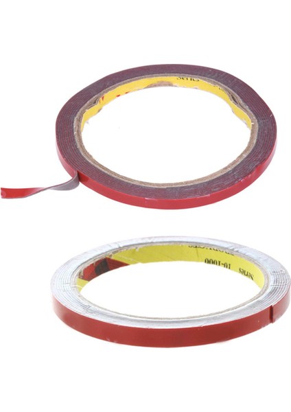 Bradoo- 2 Adet Kırmızı Güçlü Kalıcı Çift Taraflı Süper Yapışkan Köpük Bant Rulosu Araba Araç Için - 6MMX3M & 8MMX3M (Yurt Dışından)